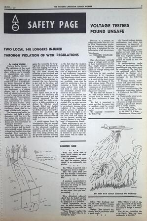   The Western Canadian Lumber Worker, Vol. XXXVI, No. 17, 1st Issue Sep. 1967   , page 5