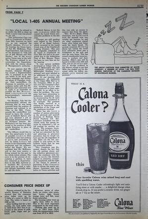   The Western Canadian Lumber Worker, Vol. XXXVI, No. 14, 2nd Issue Jul. 1967   , page 8
