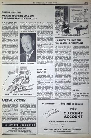   The Western Canadian Lumber Worker, Vol. XXXVI, No. 13, 1st Issue Jul. 1967   , page 4