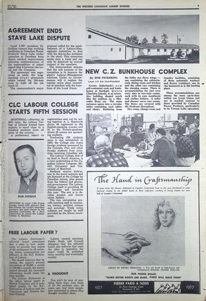   The Western Canadian Lumber Worker, Vol. XXXVI, No. 10, 2nd Issue May 1967   , page 9