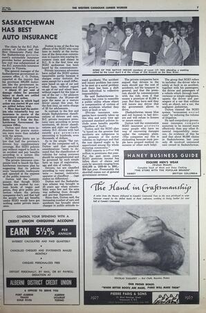   The Western Canadian Lumber Worker, Vol. XXXVI, No. 9, 1st Issue May 1967   , page 7