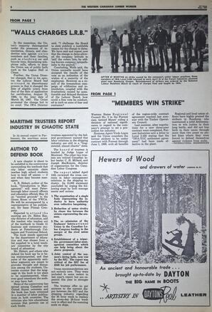   The Western Canadian Lumber Worker, Vol. XXXVI, No. 9, 1st Issue May 1967   , page 2