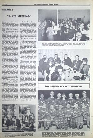   The Western Canadian Lumber Worker, Vol. XXXVI, No. 7, 1st Issue Apr. 1967   , page 9