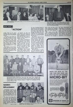   The Western Canadian Lumber Worker, Vol. XXXVI, No. 6, 2nd Issue Mar. 1967   , page 4