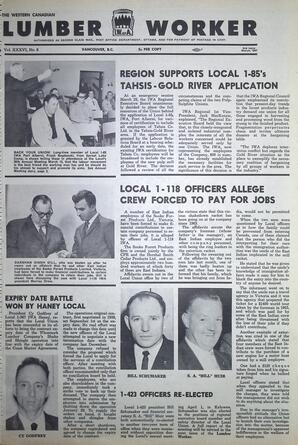   The Western Canadian Lumber Worker, Vol. XXXVI, No. 6, 2nd Issue Mar. 1967   , page 1