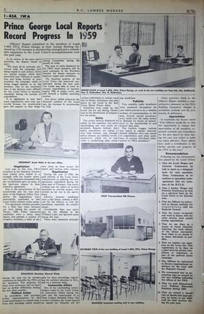   The B.C. Lumber Worker, Vol. XXVII, No. 3, 1st Issue Feb. 1960   , page 2