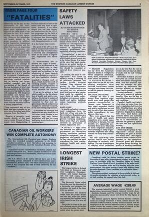   The Western Canadian Lumber Worker, Vol. XLVII No. 7, Sep.-Oct 1979   , page 5