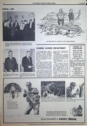   The Western Canadian Lumber Worker, Vol. XXXIII, No. 23, 2nd Issue Nov. 1966   , page 6