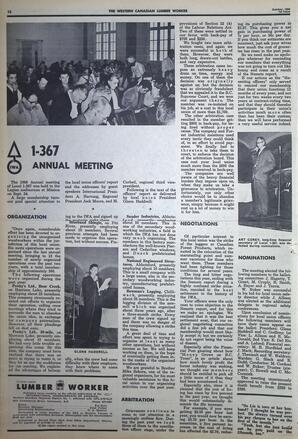   The Western Canadian Lumber Worker, Vol. XXXIII, No. 20, 1st Issue Oct. 1966   , page 12