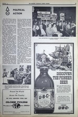   The Western Canadian Lumber Worker, Vol. XXXIII, No. 19, 2nd Issue Sep. 1966   , page 19
