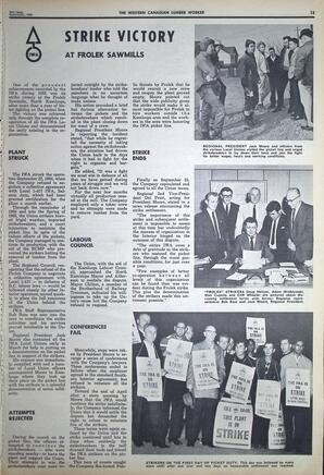   The Western Canadian Lumber Worker, Vol. XXXIII, No. 19, 2nd Issue Sep. 1966   , page 13