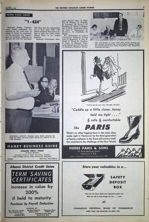   The Western Canadian Lumber Worker, Vol. XXXIII, No. 18, 1st Issue Sep. 1966   , page 9