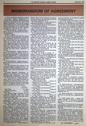   The Western Canadian Lumber Worker, Vol. XLVII No. 6, Jun.-Jul. 1979   , page 6