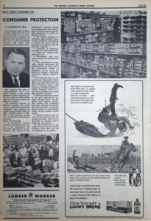   The Western Canadian Lumber Worker, Vol. XXXIII, No. 17, 2nd Issue Aug. 1966   , page 10