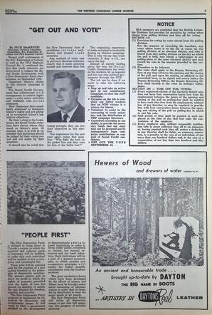   The Western Canadian Lumber Worker, Vol. XXXIII, No. 17, 2nd Issue Aug. 1966   , page 3