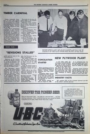  The Western Canadian Lumber Worker, Vol. XXXIII, No. 16, 1st Issue Aug. 1966   , page 3