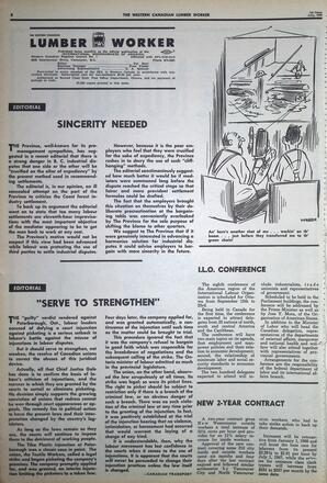   The Western Canadian Lumber Worker, Vol. XXXIII, No. 14, 1st Issue Jul. 1966   , page 8