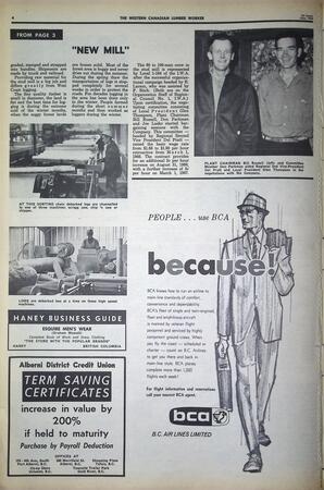   The Western Canadian Lumber Worker, Vol. XXXIII, No. 14, 1st Issue Jul. 1966   , page 4