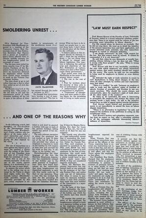   The Western Canadian Lumber Worker, Vol. XXXIII, No. 13, 2nd Issue Jun. 1966   , page 12