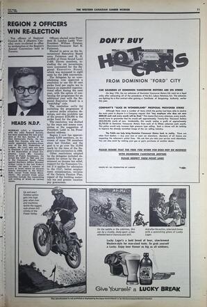   The Western Canadian Lumber Worker, Vol. XXXIII, No. 13, 2nd Issue Jun. 1966   , page 11
