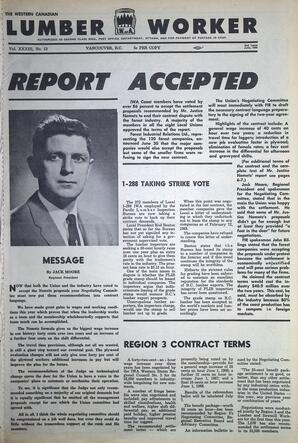   The Western Canadian Lumber Worker, Vol. XXXIII, No. 13, 2nd Issue Jun. 1966   , page 1