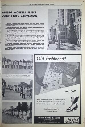   The Western Canadian Lumber Worker, Vol. XXXIII, No. 9, 1st Issue May 1966   , page 9