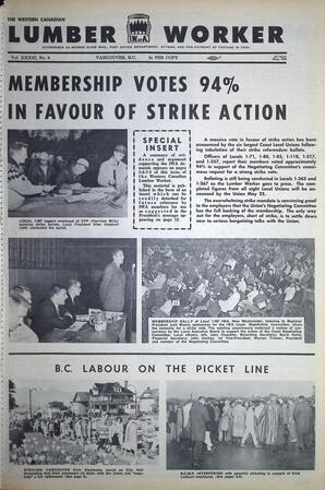   The Western Canadian Lumber Worker, Vol. XXXIII, No. 9, 1st Issue May 1966   , page 1