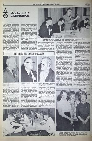   The Western Canadian Lumber Worker, Vol. XXXIII, No. 8, 2nd Issue Apr. 1966   , page 6