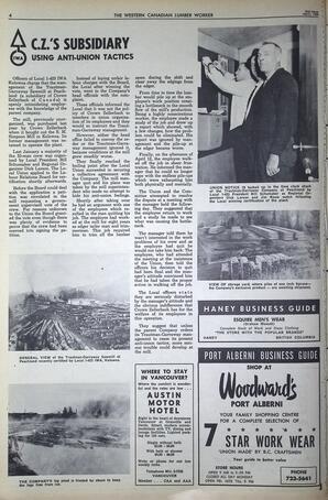   The Western Canadian Lumber Worker, Vol. XXXIII, No. 8, 2nd Issue Apr. 1966   , page 4