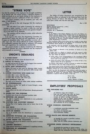   The Western Canadian Lumber Worker, Vol. XXXIII, No. 8, 2nd Issue Apr. 1966   , page 3