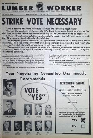   The Western Canadian Lumber Worker, Vol. XXXIII, No. 8, 2nd Issue Apr. 1966   , page 1