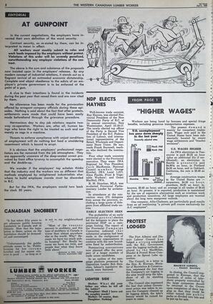   The Western Canadian Lumber Worker, Vol. XXXIII, No. 7, 1st Issue Apr. 1966   , page 8