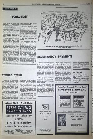   The Western Canadian Lumber Worker, Vol. XXXIII, No. 6, 2nd Issue Mar. 1966   , page 6