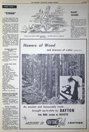   The Western Canadian Lumber Worker, Vol. XXXIII, No. 6, 2nd Issue Mar. 1966   , page 2