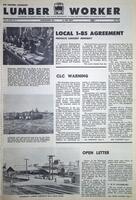 The Western Canadian Lumber Worker, Vol. XXXIII, No. 3, 1st Issue Feb. 1966