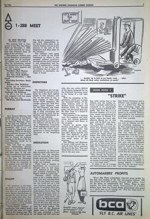   The Western Canadian Lumber Worker, Vol. XXXII, No. 24, 2nd Issue Dec. 1965   , page 7