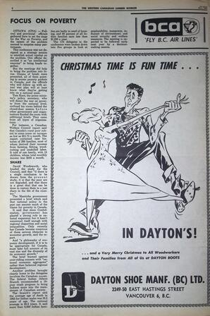   The Western Canadian Lumber Worker, Vol. XXXII, No. 23, 1st Issue Dec. 1965   , page 2