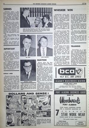   The Western Canadian Lumber Worker, Vol. XXXII, No. 22, 2nd Issue Nov. 1965   , page 10