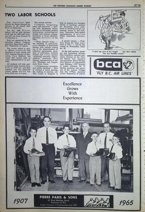   The Western Canadian Lumber Worker, Vol. XXXII, No. 22, 2nd Issue Nov. 1965   , page 8