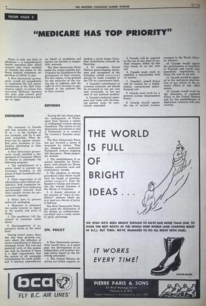   The Western Canadian Lumber Worker, Vol. XXXII, No. 20, 2nd Issue Oct. 1965   , page 4
