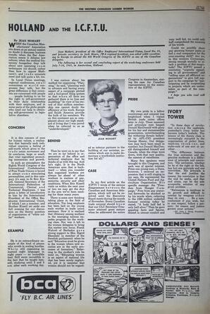   The Western Canadian Lumber Worker, Vol. XXXII, No. 19, 1st Issue Oct. 1965   , page 4