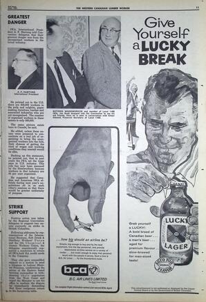   The Western Canadian Lumber Worker, Vol. XXXII, No. 18, 2nd Issue Sep. 1965   , page 11
