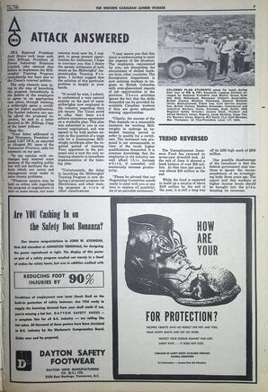   The Western Canadian Lumber Worker, Vol. XXXII, No. 16, 2nd Issue Aug. 1965   , page 7