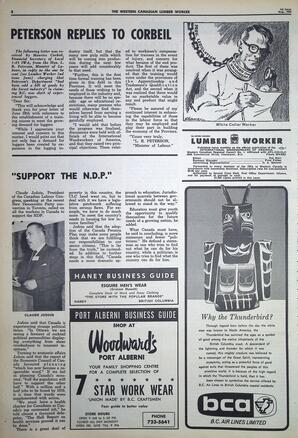   The Western Canadian Lumber Worker, Vol. XXXII, No. 15, 1st Issue Aug. 1965   , page 8