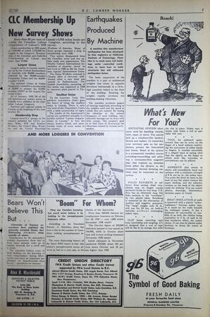   The B.C. Lumber Worker, Vol. XXVII, No. 2, 2nd Issue Jan. 1960   , page 7