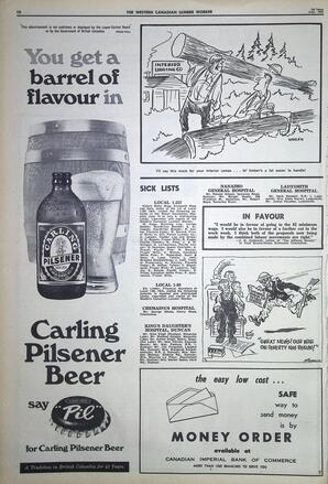   The Western Canadian Lumber Worker, Vol. XXXII, No. 13, 1st Issue Jul. 1965   , page 10