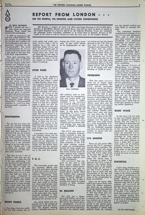   The Western Canadian Lumber Worker, Vol. XXXII, No. 13, 1st Issue Jul. 1965   , page 9