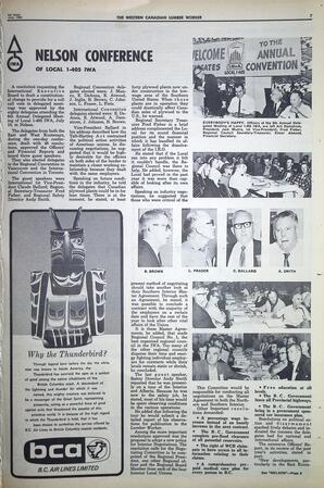   The Western Canadian Lumber Worker, Vol. XXXII, No. 13, 1st Issue Jul. 1965   , page 7