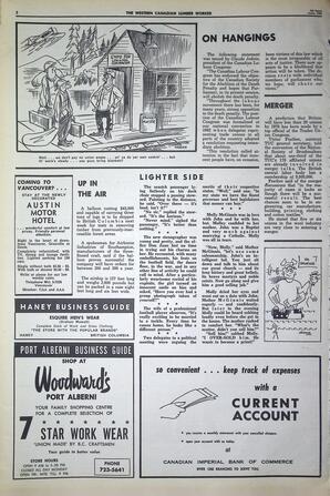   The Western Canadian Lumber Worker, Vol. XXXII, No. 11, 1st Issue Jun. 1965   , page 2