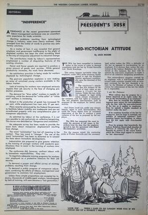   The Western Canadian Lumber Worker, Vol. XXXII, No. 10, 2nd Issue May 1965   , page 12